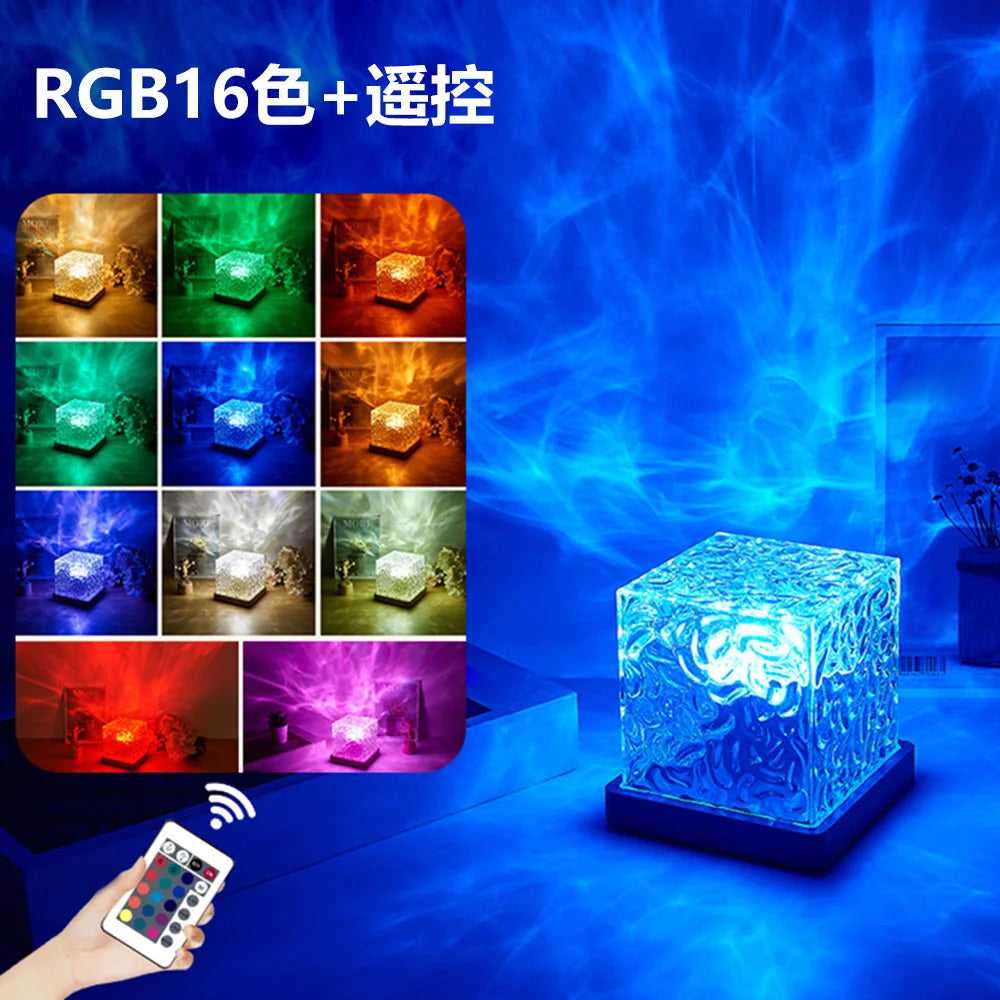 Crystal Lamp Water Ripple Projector Night light